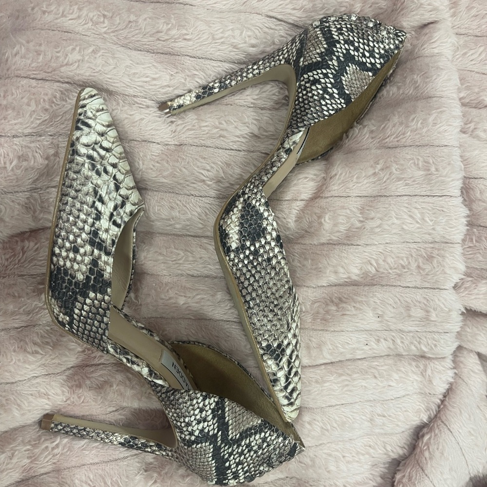 Snakeskin Patterned Women's Heels